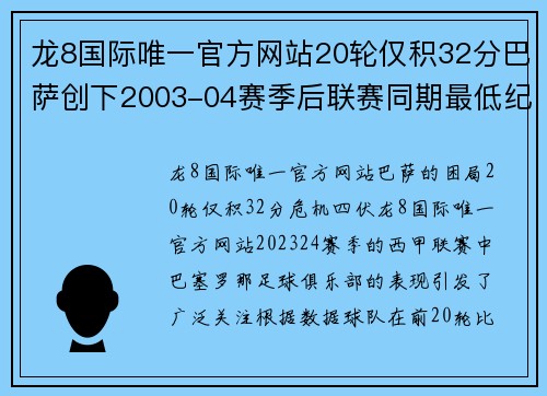 龙8国际唯一官方网站20轮仅积32分巴萨创下2003-04赛季后联赛同期最低纪录 - 副本 (2)